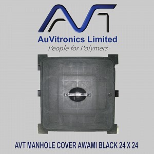 AVT MANHOLE COVER AWAMI BLACK 24 X 24